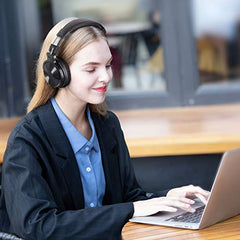 OneOdio Wireless Bluetooth Headphone, Minimum Latency for Gaming, DJ Mixing (Clear)