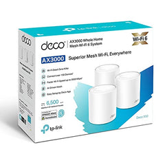TP-Link Deco X50(1-Pack) AX3000 Whole Home Dual Band Mesh Wi-Fi 6 System, WiFi Router, AI-Driven, Coverage up to 2500ft², Connect up to 150 Devices, Easy Setup, Alexa and Google Home Compatible
