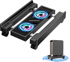 ZORBES Adjustable CPU Stand Under Desk, 9-12.9 in Trolley with Wheels