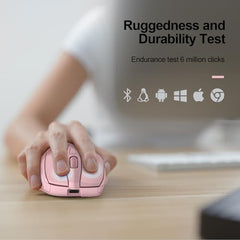TECKNET Wireless Mouse, BT 5.0/2.4G, Rechargeable 6-DPI Silent, Grey