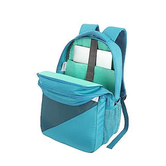 American Tourister Jit+ 2.0 Style 02, 25L Office 3 Compartment Laptop Backpack With Cable Organizer Pouch, USB Charging Port, Trolley Strap & Rain Cover For Unisex, Men & Women - Deep Blue