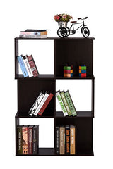 DeckUp Siena 3-Shelf Engineered Wood Book Shelf and Display Unit (Dark Wenge, Matte Finish)