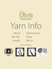 Ganga Acrowools Acrylic Olivia,Double Knit Yarn. Hand Knitting&Crochet Yarn. Oekotex Class 1 Certified. Pack of 2 Balls-100Gms Each. Shade No-Olv012, Maroon