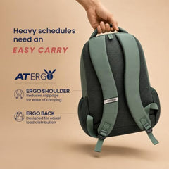 American Tourister Nexa Style 01 | 36L Backpack | Casual Bag | 3 Compartments | School & College Backpack for Men and Women | Olive | 1 Yr Global Warranty