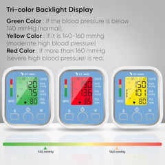 DR VAKU® BP Monitor Fully Automatic Blood Pressure Machine to Check Digital Accurate Level for Home Monitoring Device with Talking Function,Large Display + Cuff Kit Best Accurate Apparatus Measurement- White&Blue