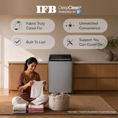 IFB 8 Kg 5 Star with Deep Clean® Technology, AI Powered, Fully Automatic Top Load Washing Machine (TL801MG1, ActivMix, Aqua Energie, Med Grey)