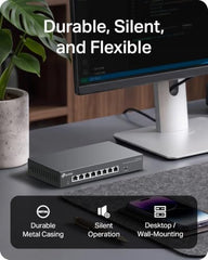 TP-Link TL-SG105S-M2 | 5-Port 2.5G Multi-Gigabit Unmanaged Network Switch, Ethernet Splitter | 2.5G Bandwidth | Plug & Play | Desktop/Wall-Mount | Fanless Metal Design | Limited Lifetime Protection
