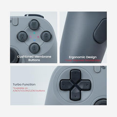 GameSir Tegenaria Lite Wired Game Controller For Switch, Android, iOS, PC, Steam With Retro 90s Design, Hall Effect Sticks, 1000Hz Polling Rate, Dual Rumble Motors, Mappable Back Buttons, Ultra-Low Latency, Ergonomic Design -Serene White