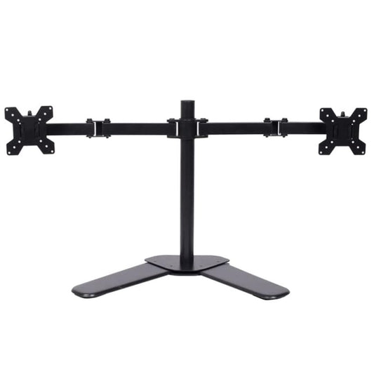 SYGA Monitor Stand Arm Desk Mount Fully Height Adjustable Bracket with C-Clamp & Gronment-Ergonomic 180 Tilt Suitable for Max 27 Inch TV and Monitor Screen (Dual Monitor Stand Base Stand)