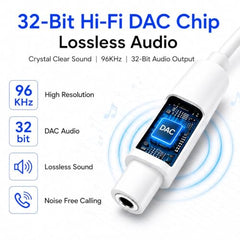 Type C to 3.5mm Audio Jack Connector with DAC Headphone Converter Adapter Compatible with iPhone 15 Pro Max/15Pro/15Plus Series/Galaxy/OnePlus/Google/Nothing & Other Type C Phones, Warranty