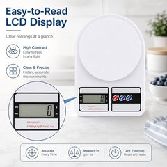 High-Precision Digital Measurement – Accurate and reliable kitchen weighing scale with advanced sensor technology for precise weight measurement of ingredients every time.