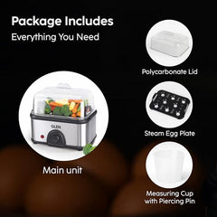 Glen Electric Kettle with Steamer 1.5L, 600W | Multipurpose Kettle for Tea, Coffee, Milk, Eggs, Soup & Noodles | Egg Boiler, Food Steamer, Dual Heat Settings, Auto Shut-Off SA9016 MCK