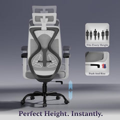 Furnivo Titan Ergonomic Office Chair for Home & Office | Adjustable Armrests | 120 Recline | Lumbar Support | Thick Cushioned Seat | Heavy-Duty Base | 3 Years Warranty (Eco Black Red)