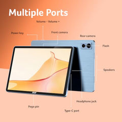 Acer Iconia Tab11 | 11.45" | 2.2K IPS Display, 450 Nit | Quad Speakers | 8GB + 128GB (Expandable) | Wi-Fi + (Calling) | Fingerprint Reader| Slim Metal Body| Blue