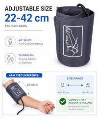 Universal Blood Pressure Monitor Arm Cuff (22-42 cm), Adjustable BP Machine Cuff Replacement, Soft & Durable Fabric, Compatible with Most Digital BP Monitors