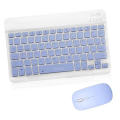 GR Deals Bluetooth Keyboard and Mouse Combo Portable Wireless Keyboard Mouse Set for Pad/Phone/OS/and Above Samsun Tablet Phone Smartphone Android Windows (Purple)