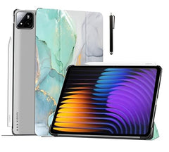 ProElite Cover for Xiaomi Mi Pad 8/8 Pro/Mi Pad 7/7 Pro 11.2 inch Cover, Flip Case Cover with Transparent Back & Stylus Pen [Auto Sleep Wake Support], Black