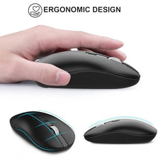 cimetech Type C Wireless Mouse, Mouse for MacBook with 3 Adjustable DPI, Compatible with Laptop/PC/Computer - Black