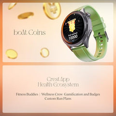 boAt Enigma Radiant Luxury Watch for Man w/1.43"(3.63 cm) AMOLED Display, AOD, Premium Metal Build, Round Dial, 200+Watch Faces, Upto 7 Days Battery Life, Fitness smartwatch for Men (Metal Black)
