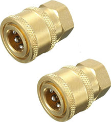JPT Heavy Duty Pressure Washer Coupler | 1/4-Inch Quick Connect Fitting | Solid Brass Build | Quick Coupler Female Socket