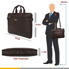 Zipline Laptop bags for men office use | Faux Leather Laptop Bag for Man - Fits 14/15.6/16 inch Laptop, Macbook, Macbook Pro Messenger Bags for Mens (1-Tan Bag)