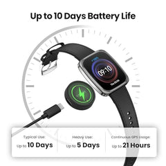 Amazfit Active 2 Premium Smartchoice 44mm Smart Watch, Sapphire Glass Display, Free Silicon Strap, Built in GPS, 10day Battery, 5ATM, iOS & Android, 2000 Nits, 160+ Sports Mode, Black Leather