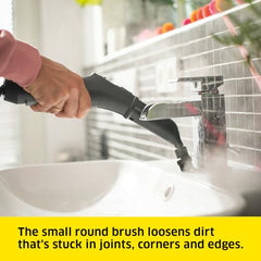 KARCHER SC 2 EasyFix Steam Cleaner, 1500W, 3.2 Bar Pressure, 1200L Steam/L Water, Chemical Free Cleaning, Removes 99.99% Viruses & Bacteria, EasyFix Floor Kit, Ideal for Home Use, German Tech, White
