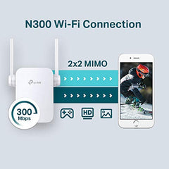 TP-Link TL-WA855RE, Single Band 300Mbps RJ45 Wireless Range Extender, Wi-Fi Booster, Broadband/Wi-Fi Extender, Hotspot with 1 Ethernet Port, Plug and Play, Access Point Mode, 2 External Antennas,White