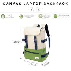 F Gear Canyon 18L Premium Canvas Laptop Backpack|Water-Resistant Fashionable Travel, Office & College Bag, Padded Laptop & Tablet Sleeves Fits Upto 17 Inch Laptop|Men & Women (Cosmic Orange)