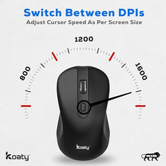 Koaty WM315 USB C Wireless Mouse for MacBook and Laptop, Silent Click