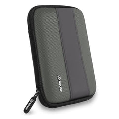 AirCase Hard Disk Cover Case for 2.5 Inch HDD SSD - Ballistic Nylon Rugged Shell, Anti-Press | Felt Lining, Water Resistant | Mesh Pocket for Cable, Charger, Earphone (Black)