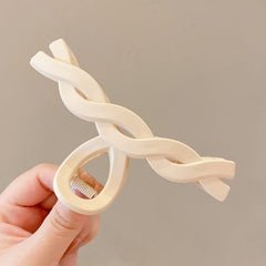 MOMISY Non slip Hair Claw Clutcher Clips for Women Big Jelly Jaw Clip Clamps for Girls Accessories for Long Thick Hair (10.8 cm, Twist, 2)