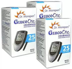 Morepen Dr Morepen GLUCO ONE BG 03 25 PACK OF 3 Glucometer (White)