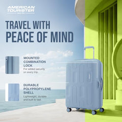 American Tourister 3PC PP Ivy 2.0-8 Wheel, Set (Small + Medium + Large) Hard Suitcase for Travel/Trolley Bag with Combination Lock & Smooth Sliding Double Wheel - Forest Green, 55 Cm, 68 Cm, 79 Cm