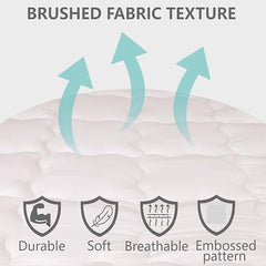 AVI Super Soft 500 GSM Microfiber Bed Mattress Topper for King Size 78x72 Inch | All Season Comfortable Sleep 2 Inch Thick Mattresses Padding King Size -(White, 6.5x6 Feet, 4 Corners Elastic Band)