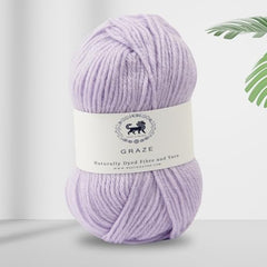 Nestnhaven Acrowools Graze Hand Knitting and Crochet Yarn. Pack of 1 Ball - 100gms. Shade no - NNHG001 (Berry Purple)