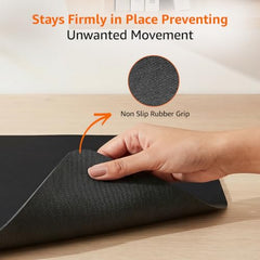 Amazon Basics Large Extended Computer Rectangular Mouse Pad, 16.7 x 35.7 inch, Black