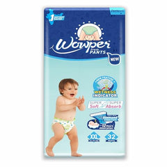 Wowper Easy Pants Baby Diaper | Medium Size Diapers | Diapers with Wetness Indicator | Upto 12 Hrs Absorption | 7-12 Kg | 34 Counts