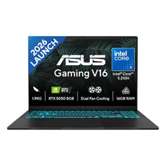 ASUS Gaming V16 (2026),Intel Core 5 210H (i5-14th Gen),RTX 5050-8GB,16GB RAM(Upgradeable),512GB SSD,FHD+,16"(40 cm),144Hz,Win 11,M365 Basic(1Y),Office 24,Black,1.95 Kg,V3607VH-TK154WS,Gaming Laptop