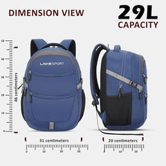 Lavie Sport 46Cm Triumph 29L Laptop Backpack With Rain Cover For Men & Women | Premium Backpack For Boys & Girls,Navy