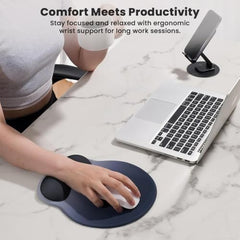 TECPHILE Mouse Pad Wrist Support with Massage Design, Ergonomic Dog Paw Mouse Mat, Pain Relief Memory Foam, Anti-Slip PU Base, Cushion Mousepad Wrist Rest for Gaming, Home, Office, Laptop, Computer