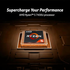 Acer TravelLite Thin Laptop AMD Ryzen 5 7430U (6-Core) |8GB RAM, 512GB SSD | 14" Full HD Anti-Glare Display |Privacy Shutter| Windows 11| MS Office | Metal Body | 1.34Kg | Black | 30 Months Warranty