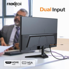 FRONTECH Ultima Series 24 Inch Curved LED Monitor, Refresh Rate 100Hz, 3500R Curve, Full HD 1080p, Built in Speaker, Bezel Less Design, HDMI & VGA Ports, 3 Years Warranty (MON-0088, White)