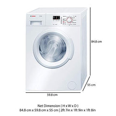 Bosch 7 kg 5 Star Front Load Fully-Automatic Washing Machine, Antibacterial Tech, AI ActiveWater, 15 Wash Programs, 53L Large Drum, SoftCare Paddle, Silver, WAJ24266IN (2026 Model)