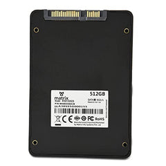 Matrix 512GB 3D NAND Flash SATA 6GB/s 2.5 Inches Internal Solid State Drive (SSD), Read Up to 550MB/s, Write Up to 500MB/s, 5 Year Warranty