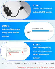 USB 3.0 to HDMI Adapter for Monitor 1080P@60Hz Display with 5Gbps High Speed Transmission, Support Extend & Mirror Mode, Compatible with Window Mac Laptop Desktop Projector TV