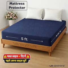 Vastrora 100% Waterproof Mattress Protector Queen Size 5x6 Ft | 60x72 in | Pee & Urine Proof Mattress Cover | Elastic All-Around | Terry Cotton Fitted Bed Cover | Noiseless, Breathable Bed Protector