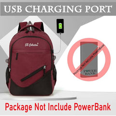 S.B. Collection Bags Unisex Usb Waterresistance Office/Business/College Daily Use Helping hand Backpack 32L Laptop Backpack (Grey Pro Plus)