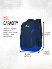 Lunar's Bingo - 48 L Laptop Bags | Laptop backpack for men | Laptop bag 15.6 inch | School bags | College bag for boys | Office backpack for men | Travel backpack with 1 Year Warranty