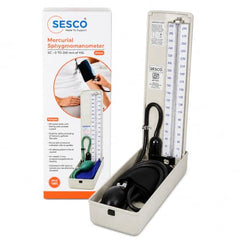 SESCO Manual Blood Pressure Monitor for Adults with Stethoscope & Arm Cuff, Aneroid Sphygmomanometer BP Machine, Portable Upper Arm BP Gauge, Professional Blood Pressure Kit, Black